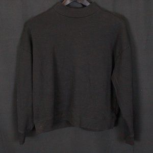 Frank and Oak Black Mock Neck Sweater